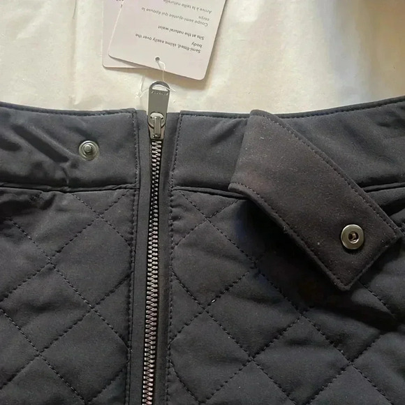 Athleta Apres Ski skirt quilted black zip up - Picture 14 of 16